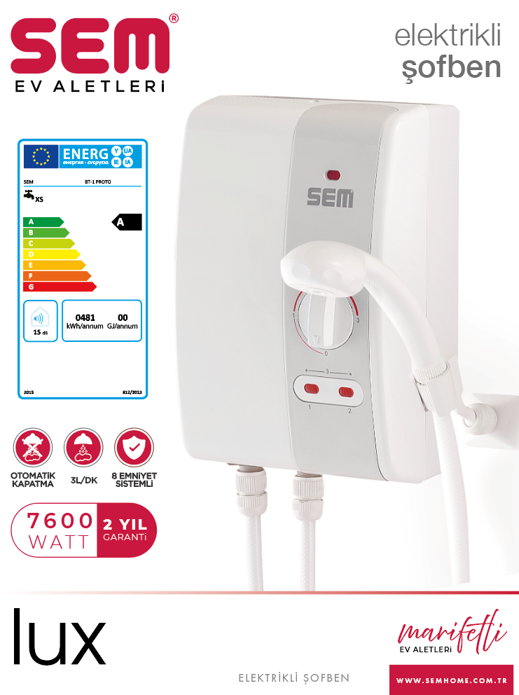 Lux Elektrikli Şofben