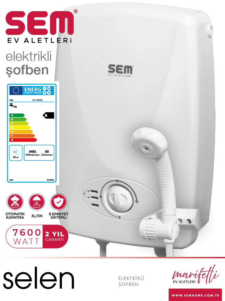 Selen Elektrikli Şofben